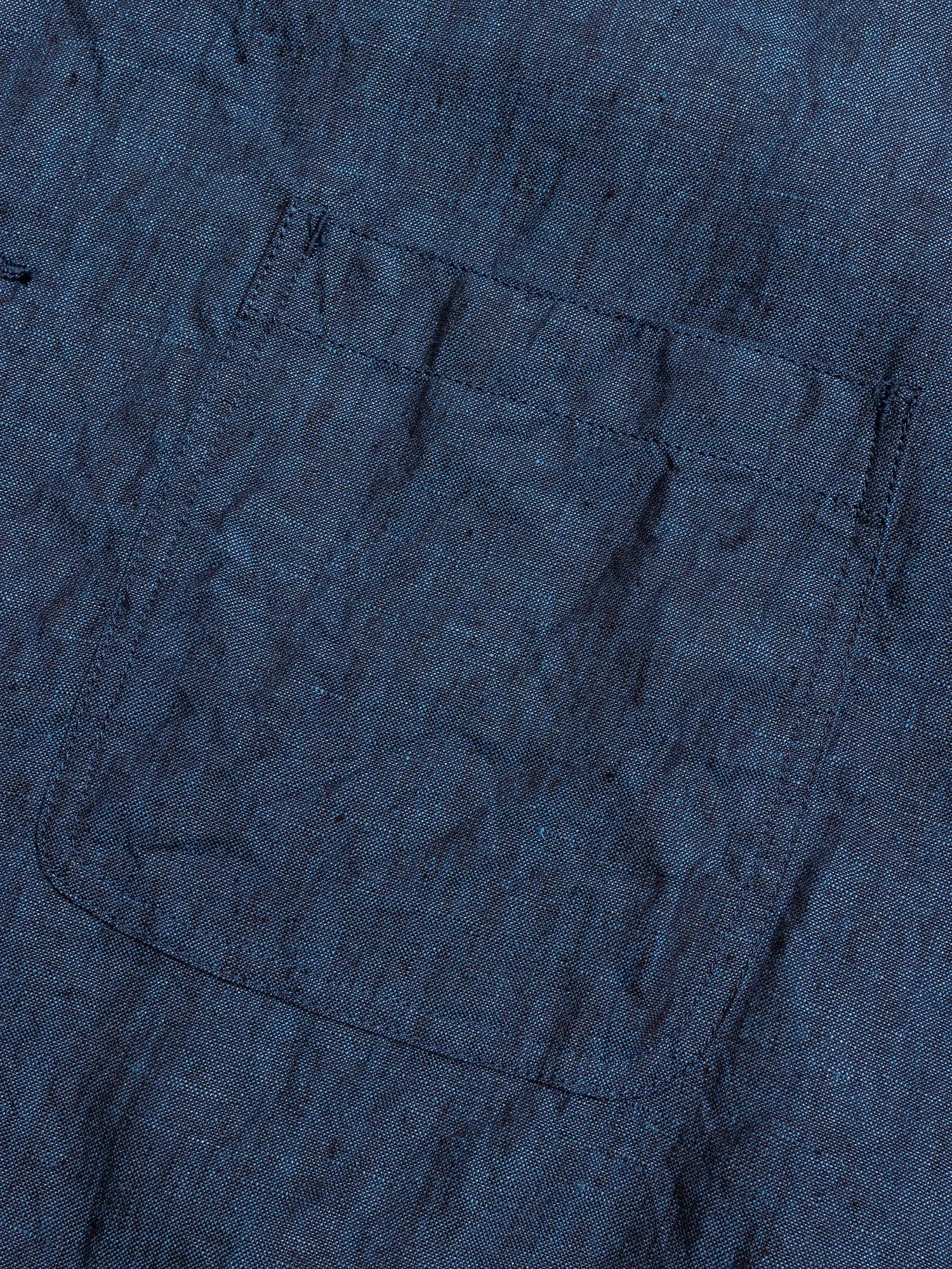 Linen Shirt Jacket in Ink Blue