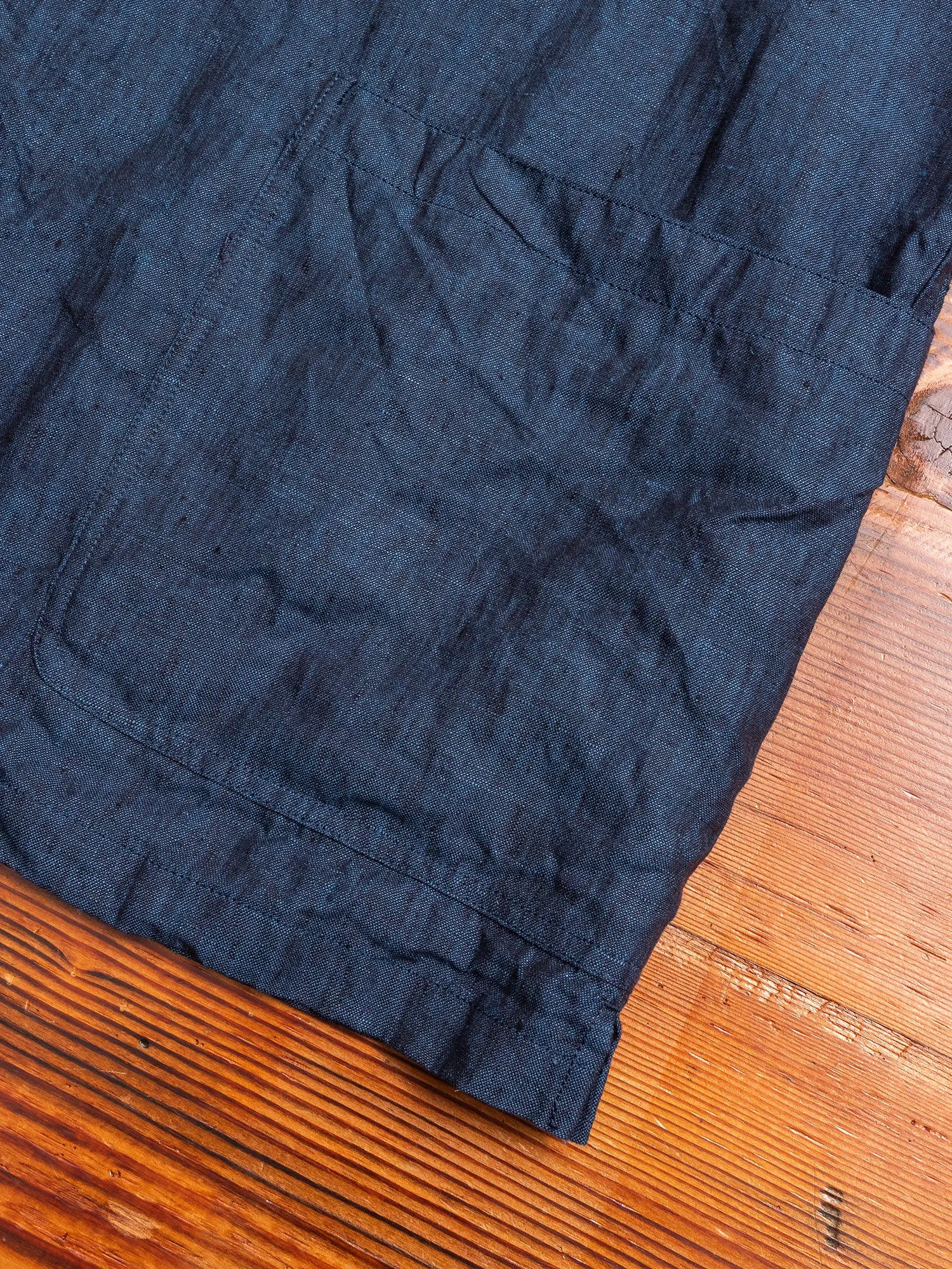 Linen Shirt Jacket in Ink Blue
