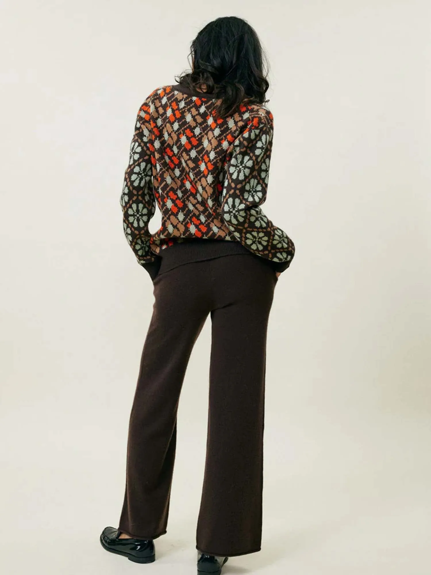 Lingua Franca Cashmere Wide Leg Pant