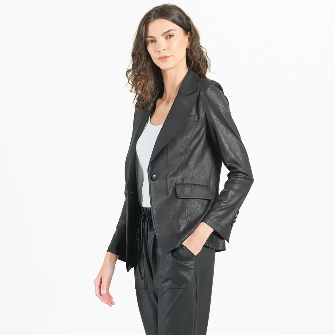 Liquid Leather™ Signature Pocket Blazer - Black