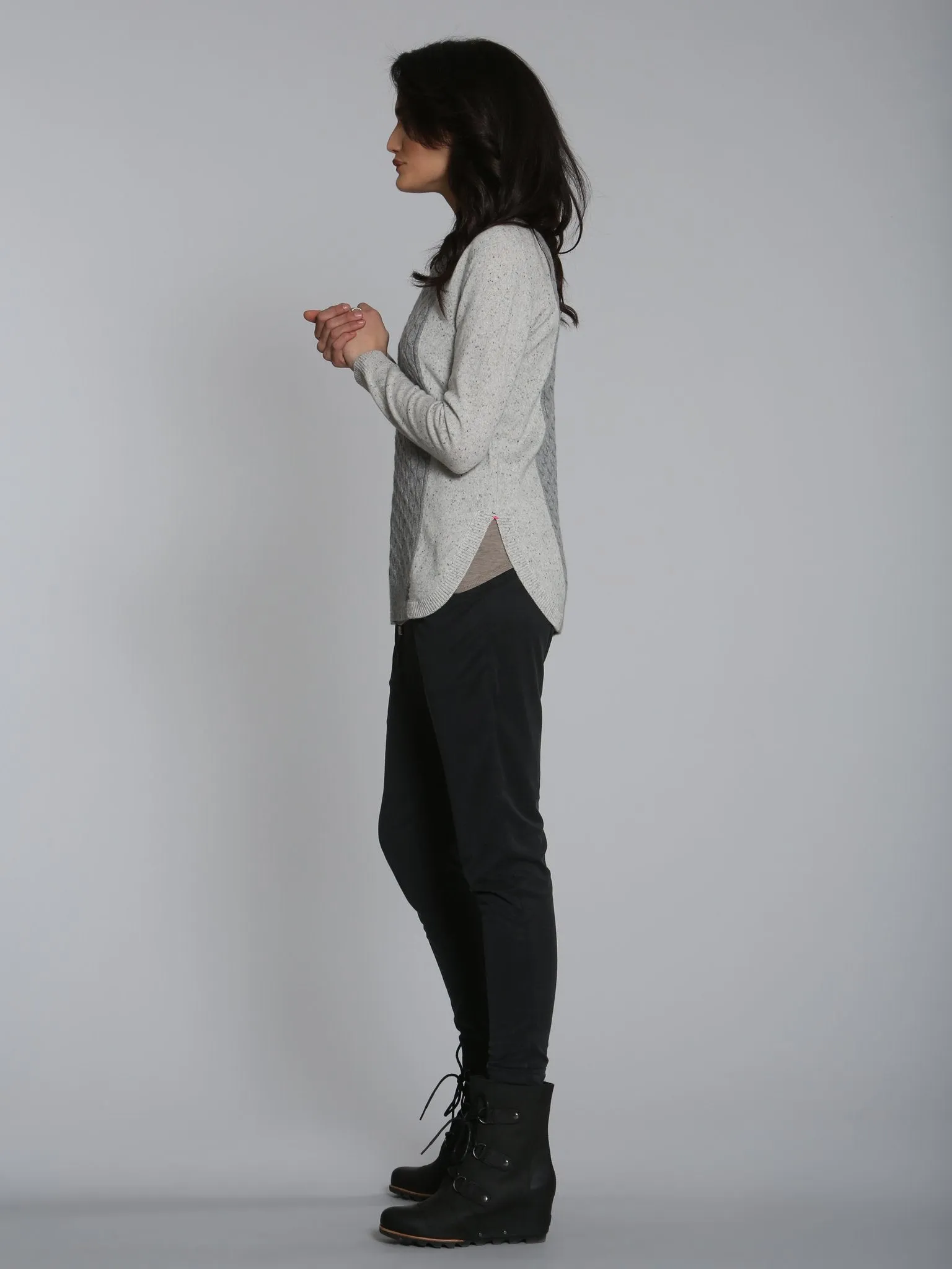 Luxe Baby Cable Tunic - Ash