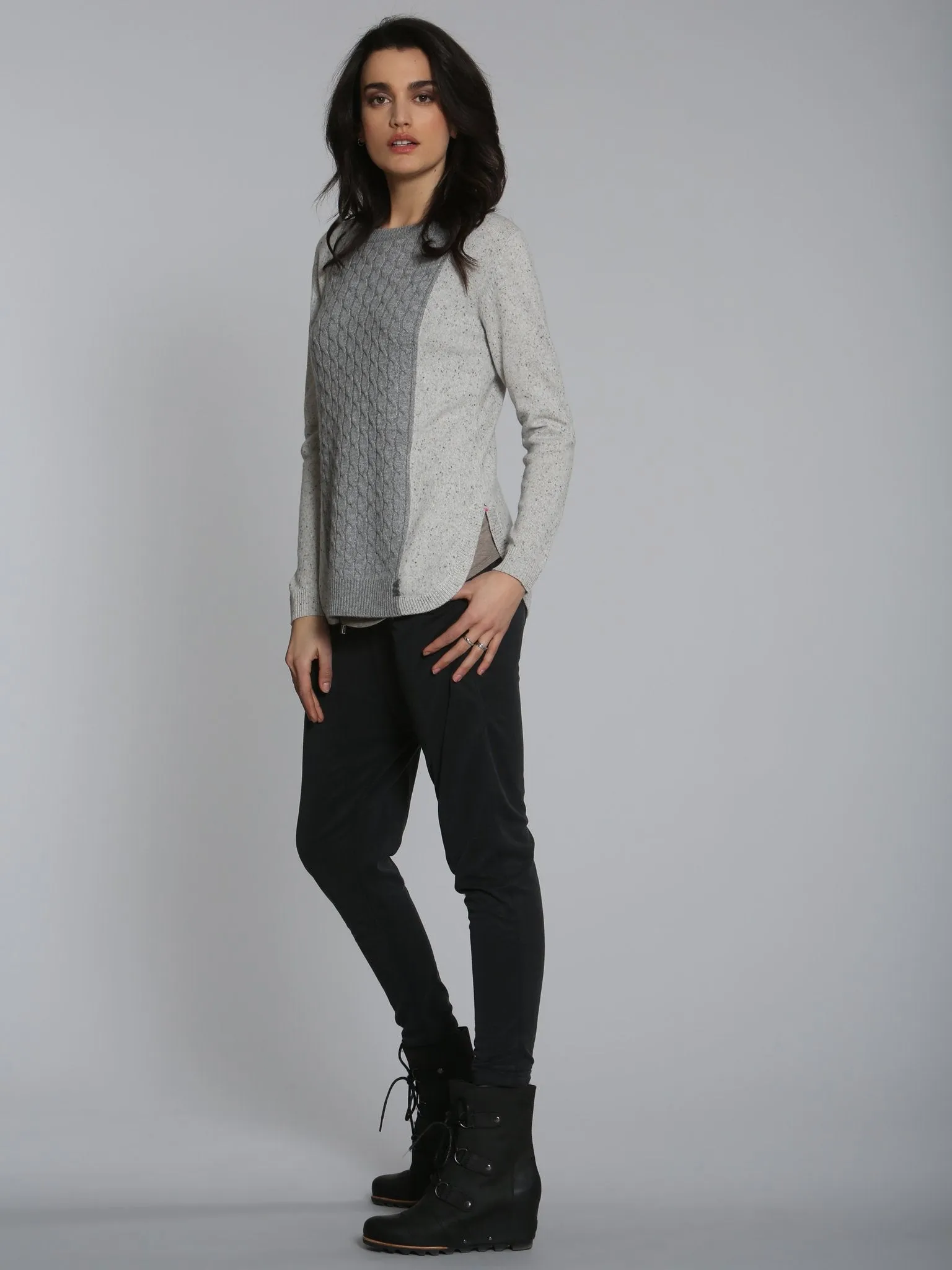 Luxe Baby Cable Tunic - Ash