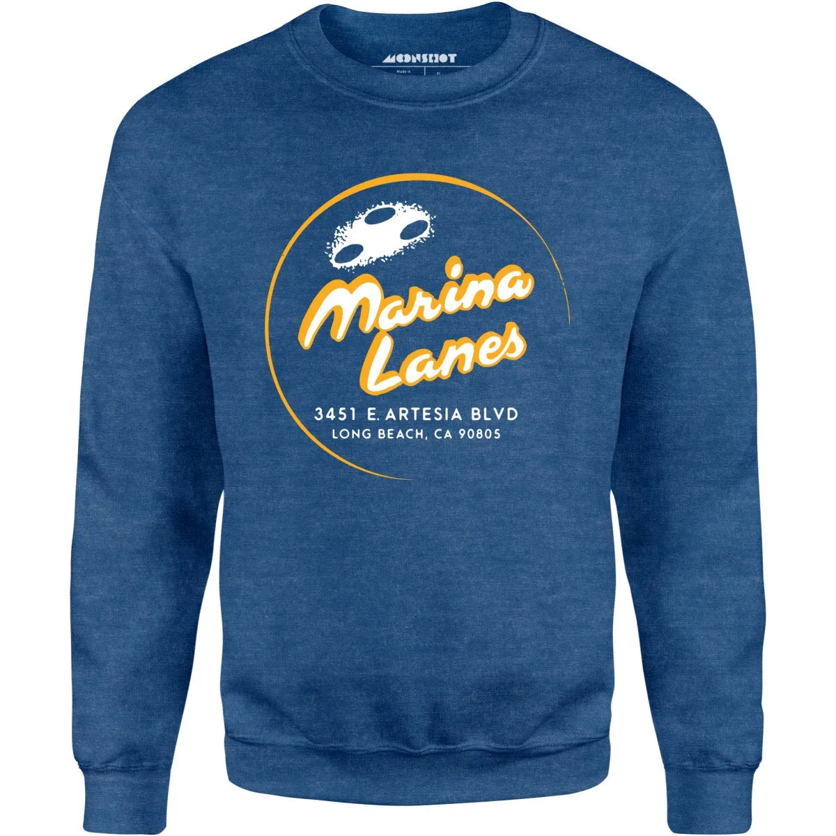 Marina Lanes - Long Beach, CA - Vintage Bowling Alley - Unisex Sweatshirt