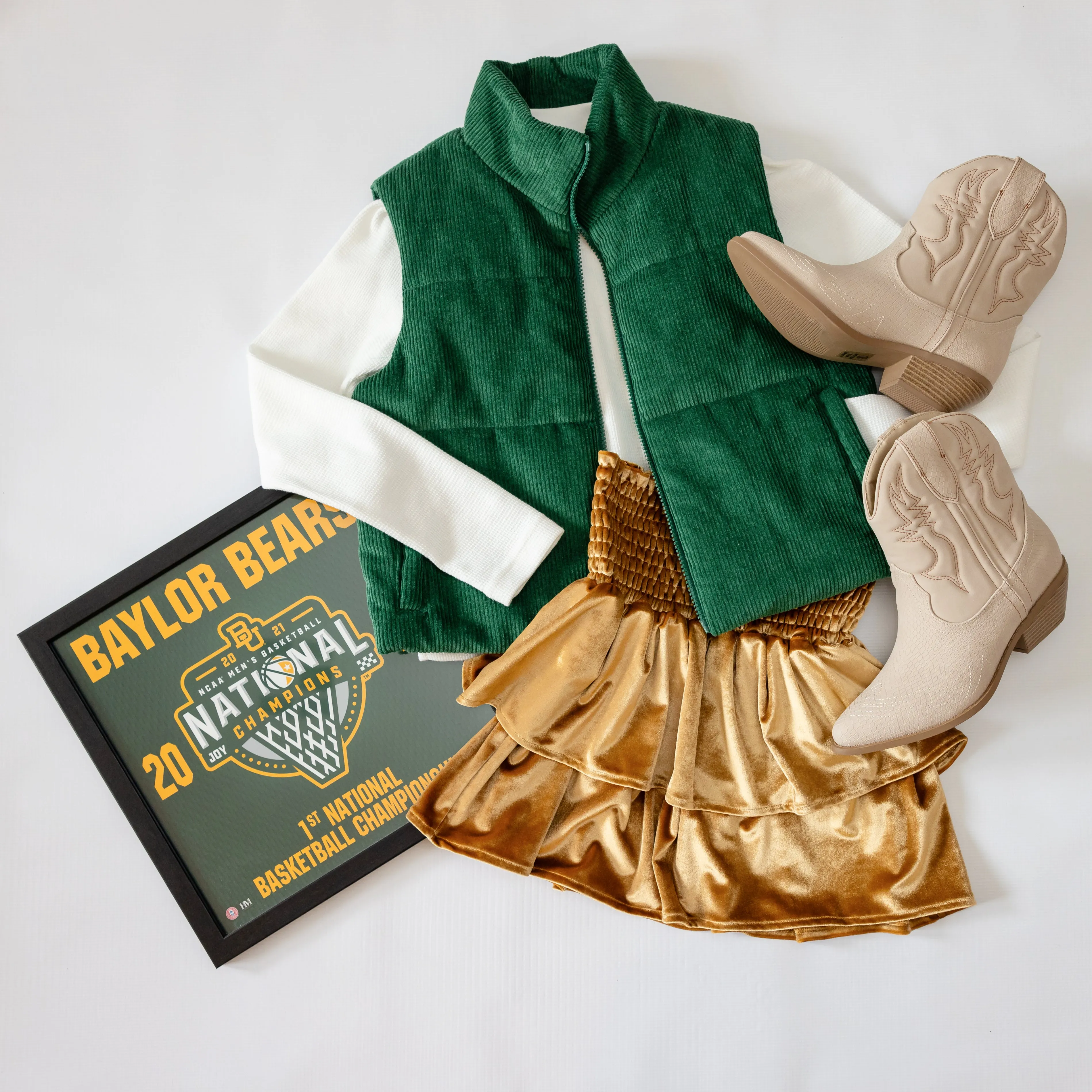 McLaine Girls Skirt - Gold Metallic