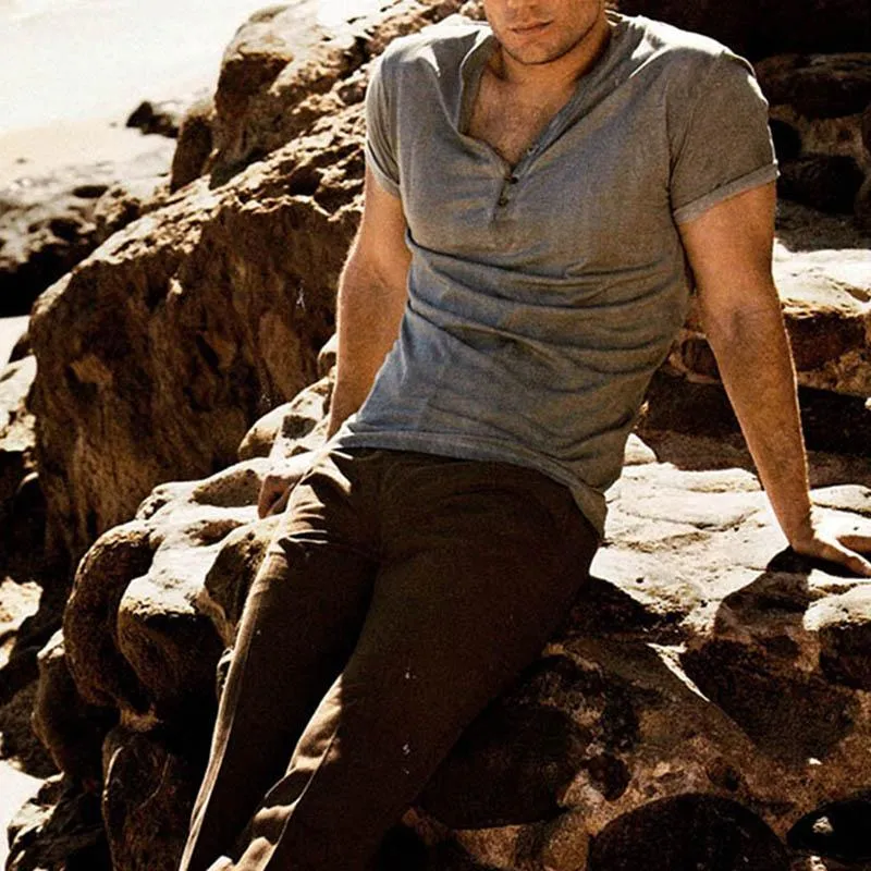 Men's Classic Slim-fit Short-sleeved Top