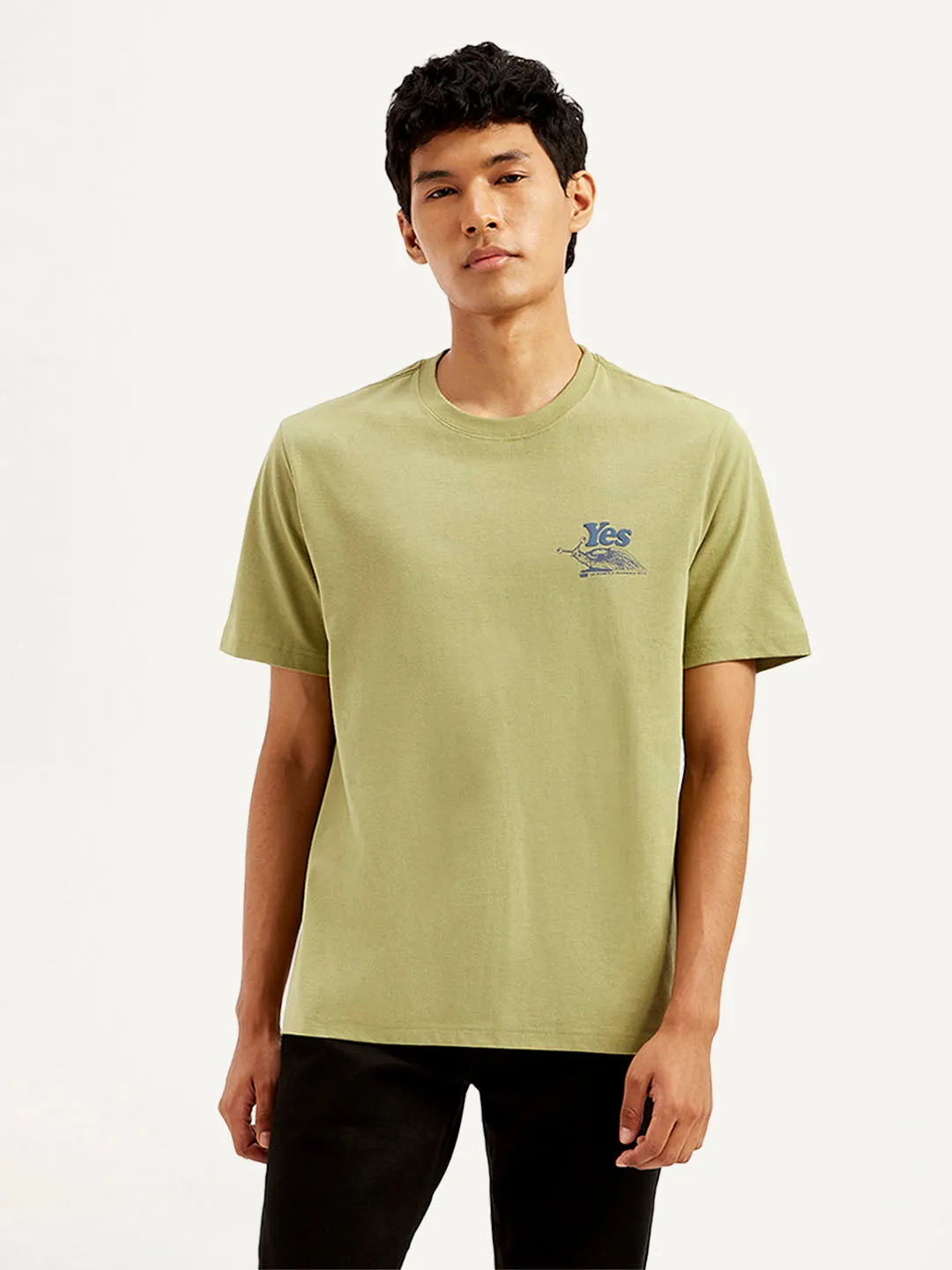 Men's Solid Crew Neck T-Shirt