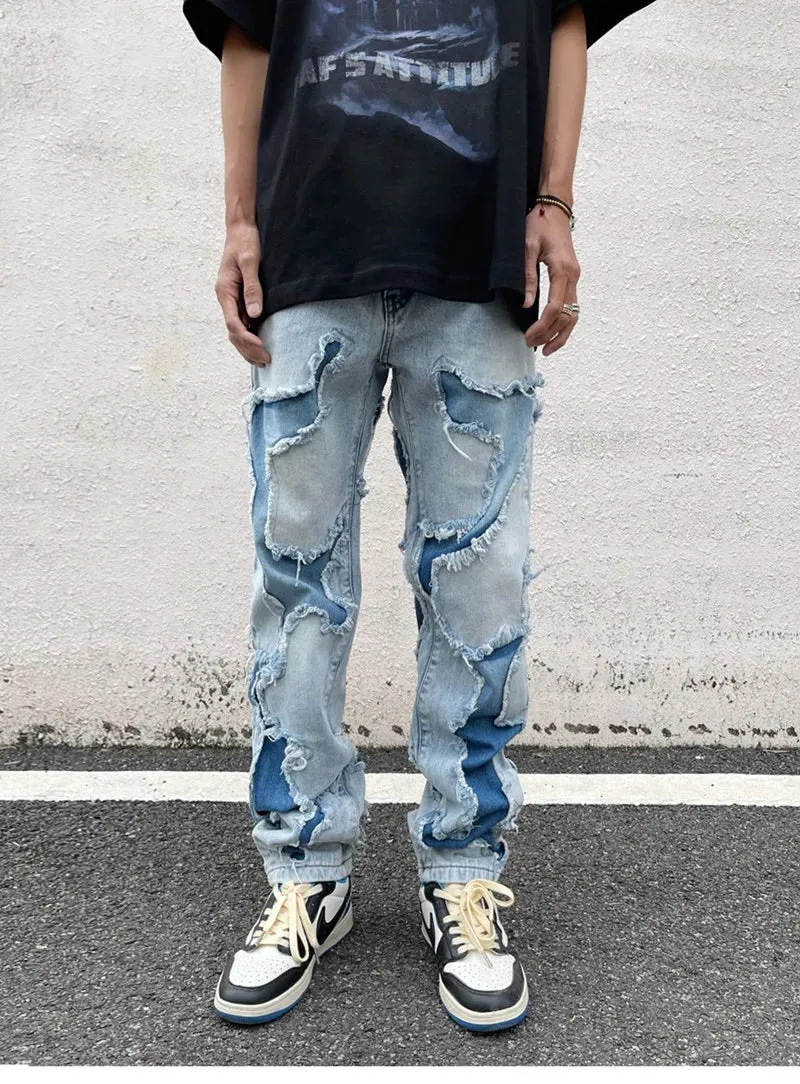 Men's Stacked Distressed Jeans