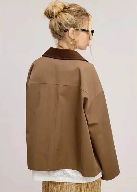 Mimosa Utility-Style Corduroy Collar Jacket