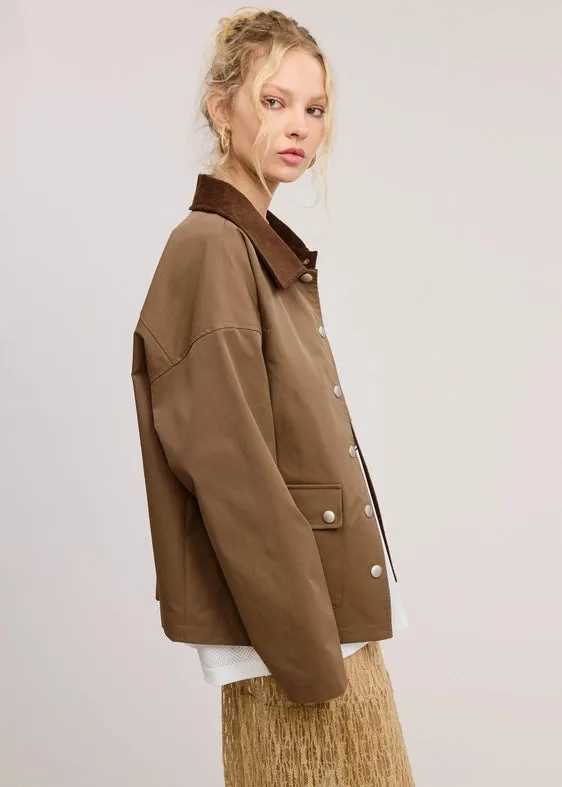 Mimosa Utility-Style Corduroy Collar Jacket