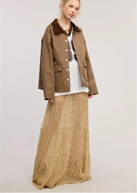 Mimosa Utility-Style Corduroy Collar Jacket