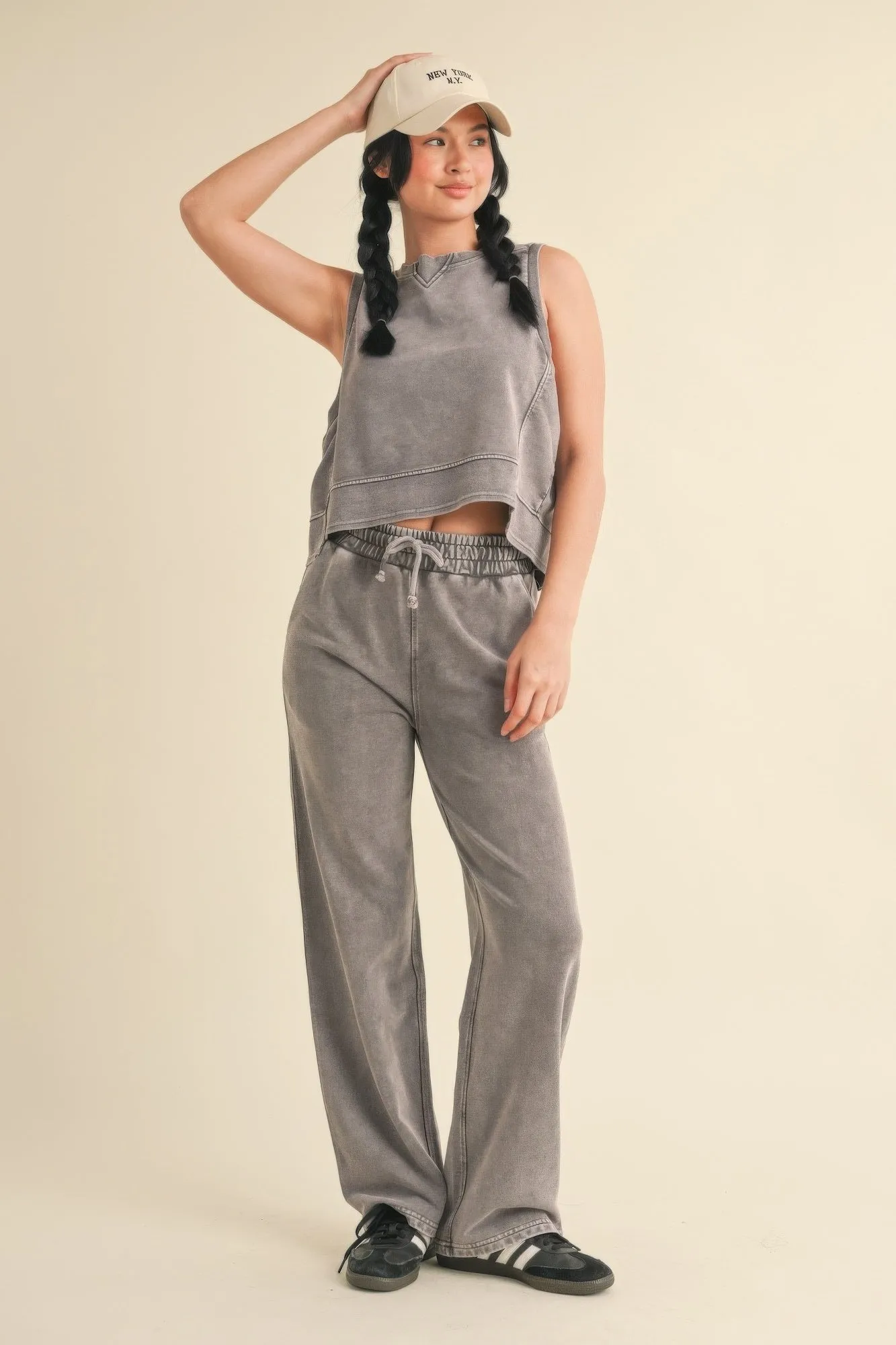 Mineral Wash Sleeveless Top