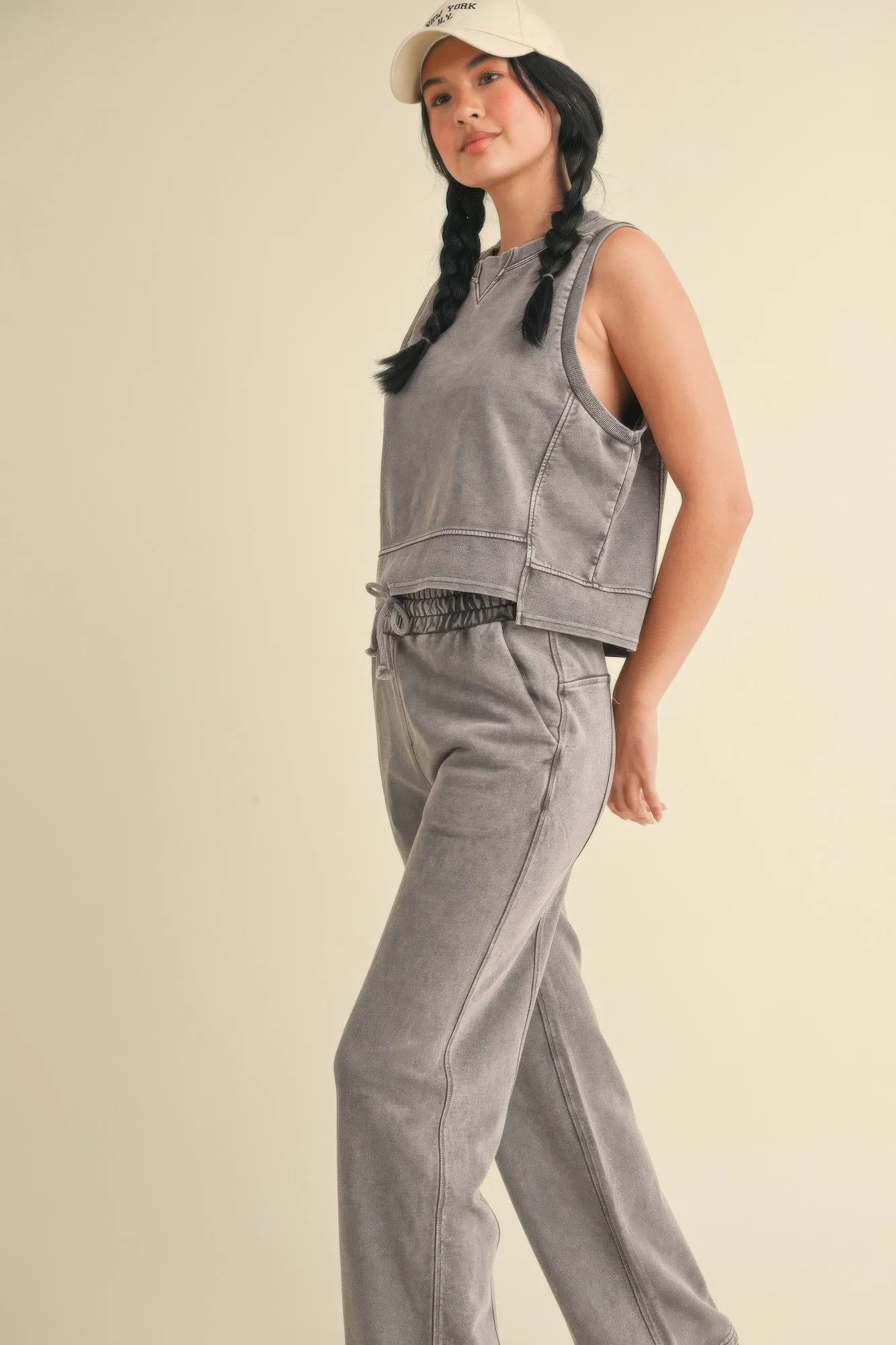 Mineral Wash Sleeveless Top