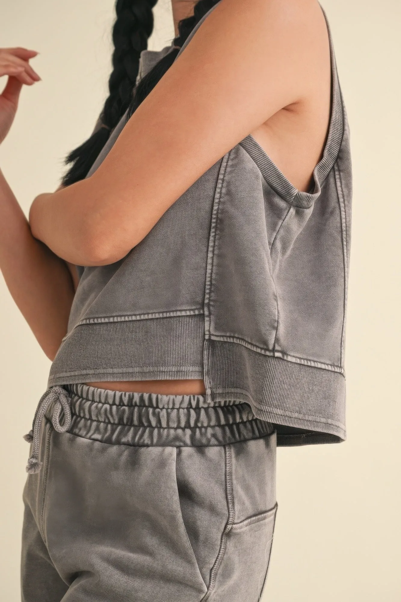 Mineral Wash Sleeveless Top