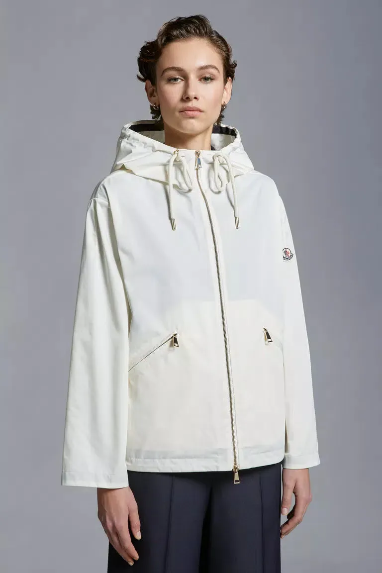 MONCLER CASSIOPEA HOODED JACKET ECRU