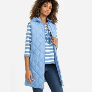 Olsen Long Vest Outdoor Cornflower Blue