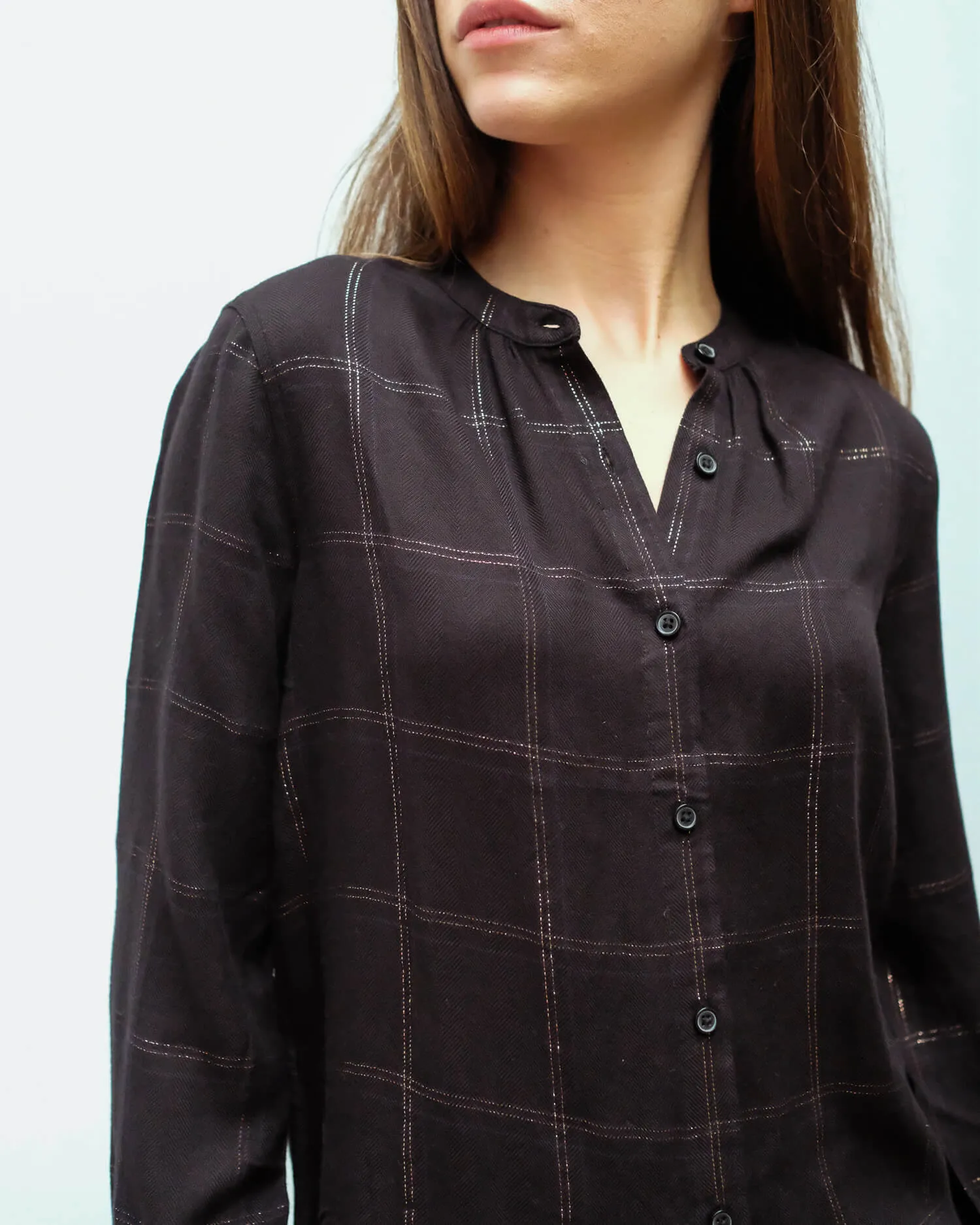 R Eloise top in coal tinsel