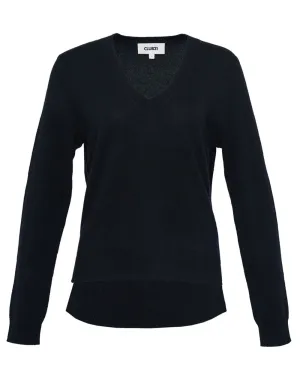 Recycled Cashmere Fitted V-Neck Sweater