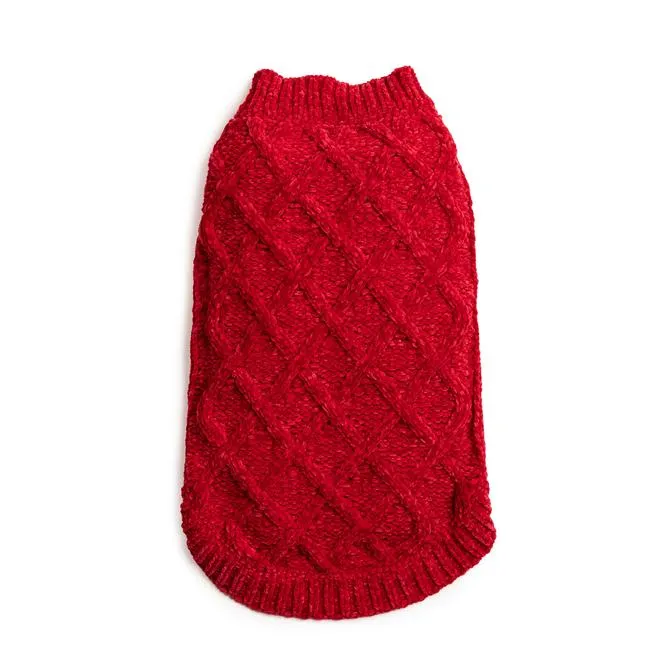 RED CHENILLE SWEATER
