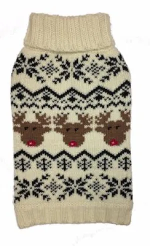 REINDEER FAIRISLE DOG SWEATER