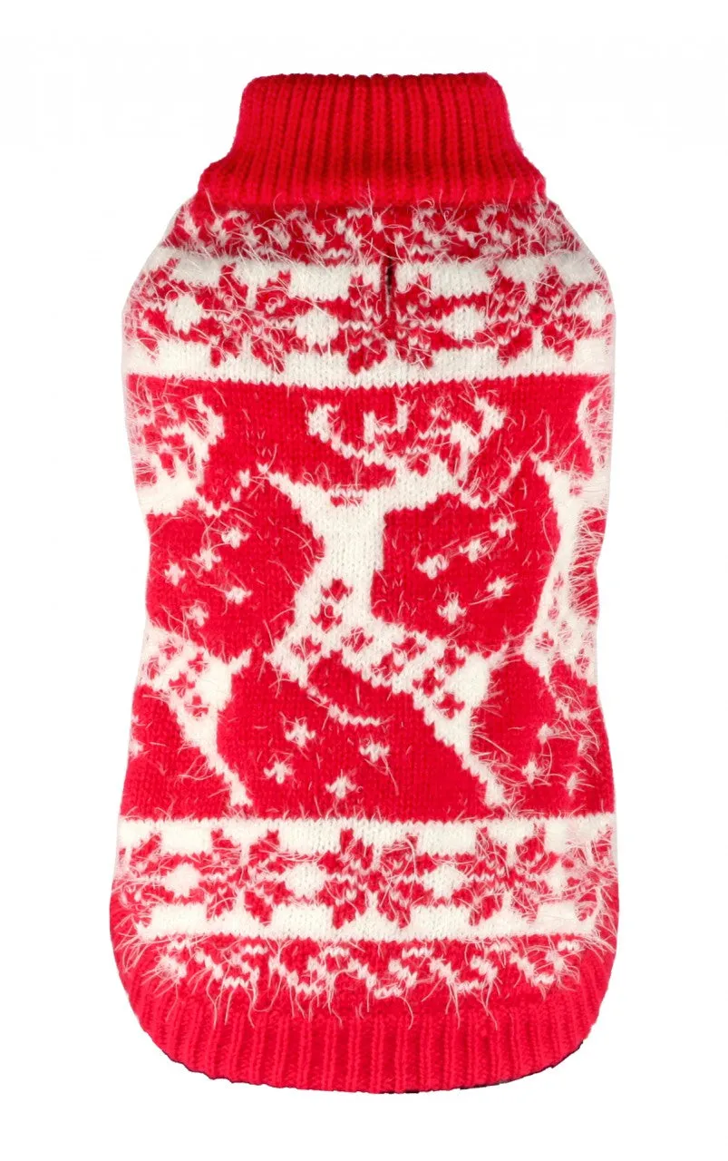 REINDEER FEATHER-SOFT DOG SWEATER