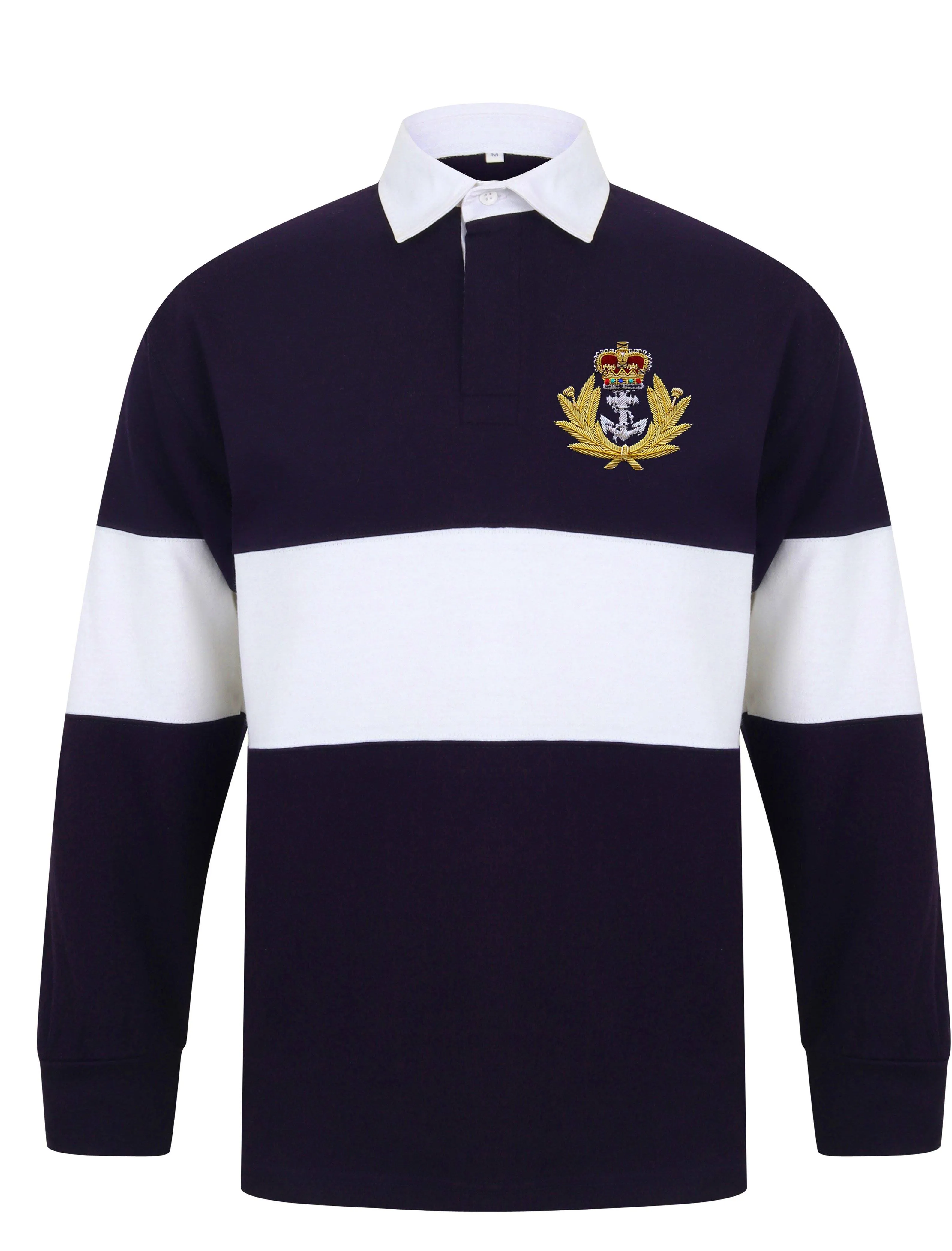 Royal Navy Panelled Rugby Shirt (Cap Badge)