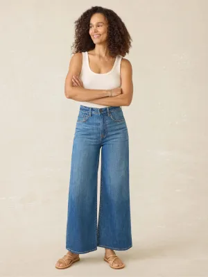 Saturday Denim Wide Leg Ankle - Indigo Coast Wash