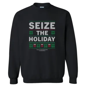 Succession Seize Ugly Holiday Fleece Crewneck Sweatshirt