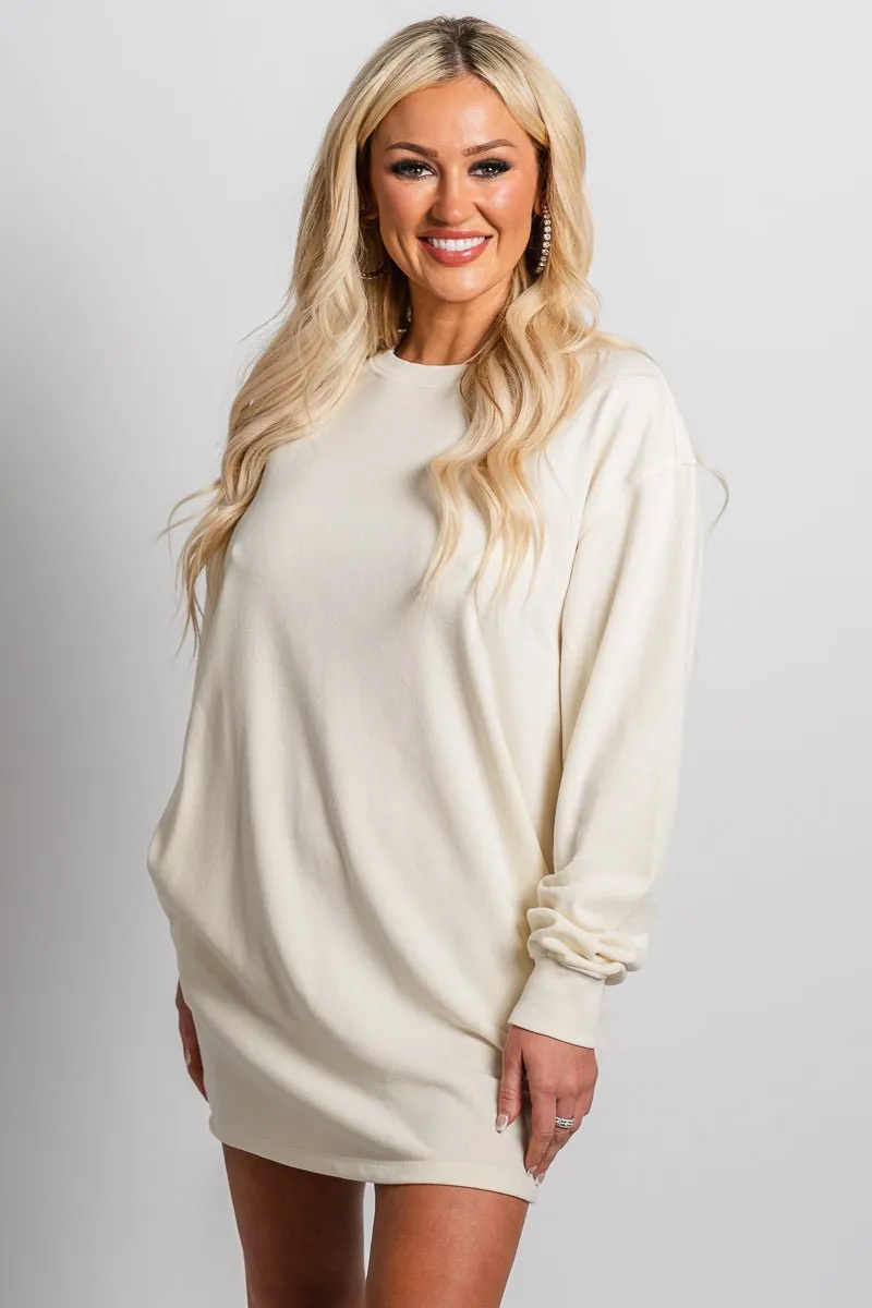 Sweatshirt dress cream