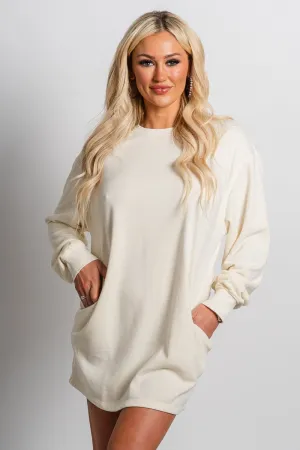 Sweatshirt dress cream