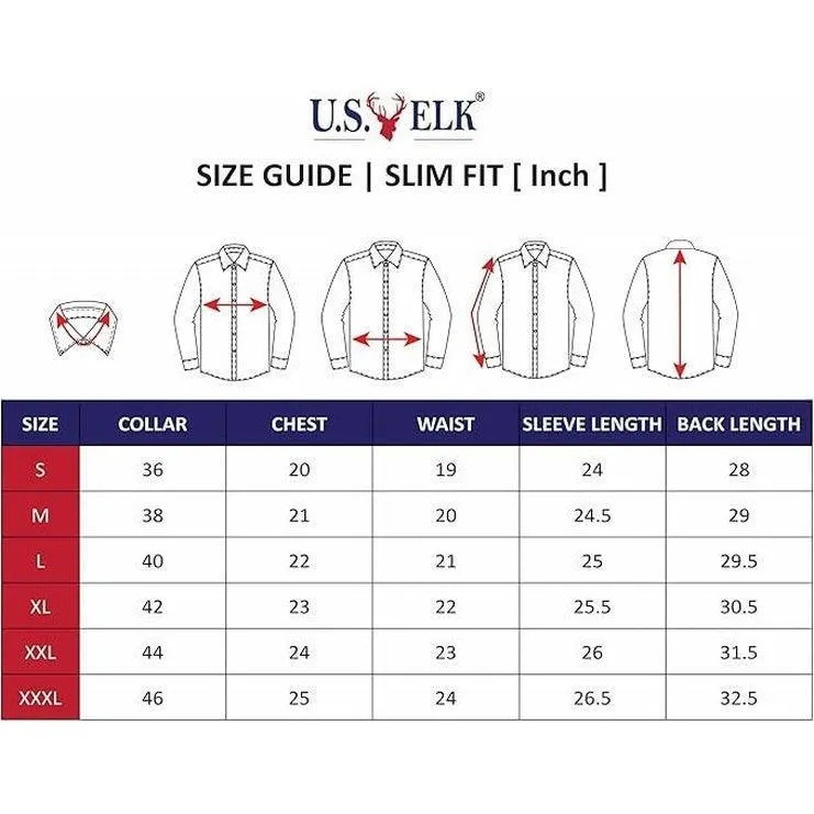 U.S. ELK Boys' and Men's Long Sleeve Button Down Dress Shirts- Grey