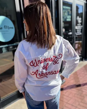 White UA Ripley Rope Blouse
