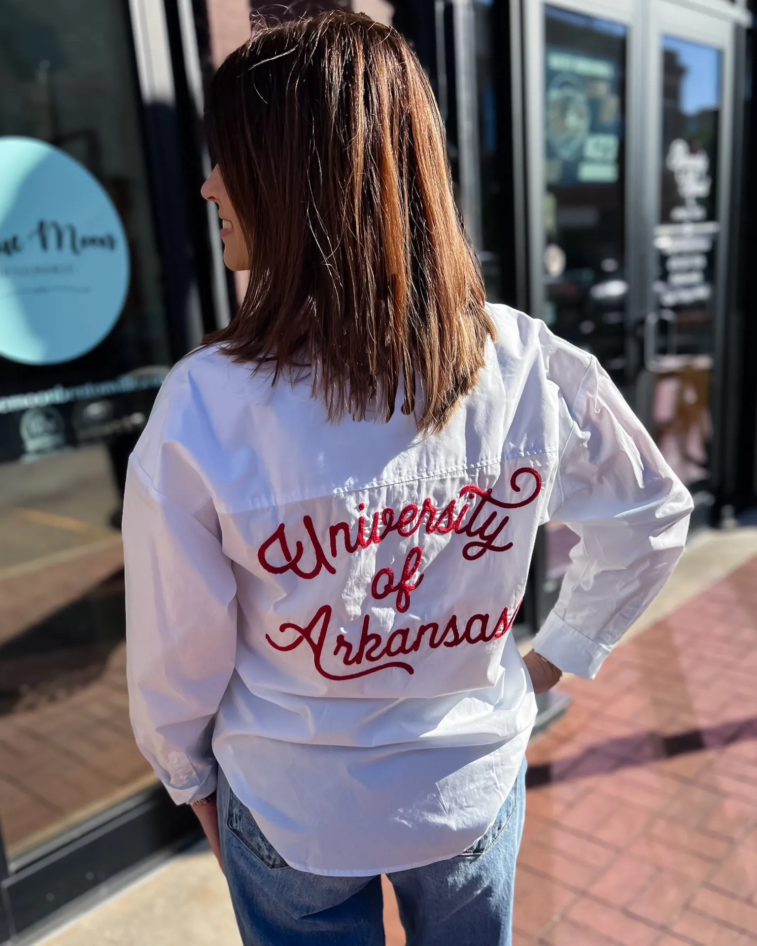 White UA Ripley Rope Blouse