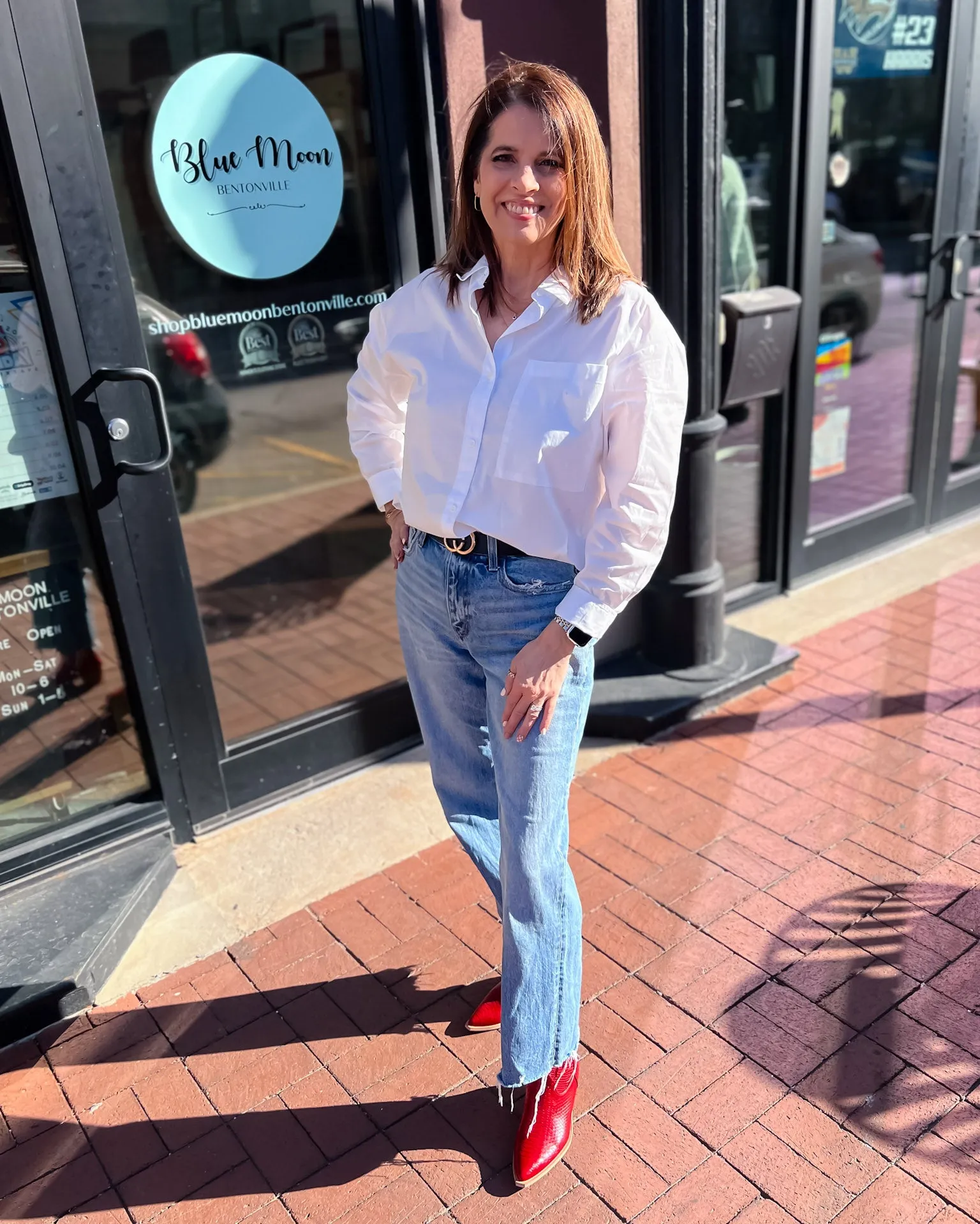 White UA Ripley Rope Blouse