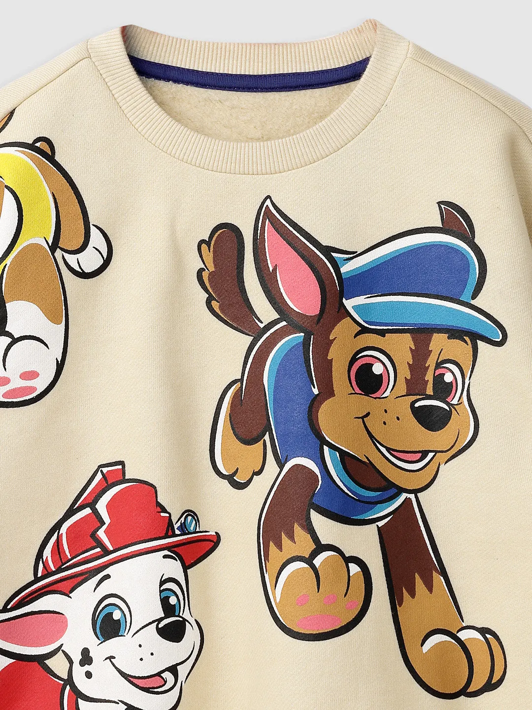 White Unisex Paw Patrol Sweatshirts With Bold Prints