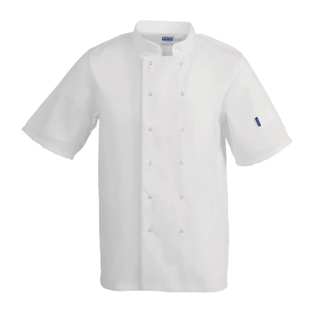 Whites Vegas Unisex Chefs Jacket Short Sleeve White XXL - A211-XXL