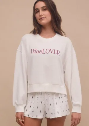 wine lover cozy sweatshirt
