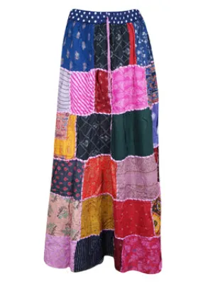 Womens Maxi Skirt, Pink Boho Chic Summer Skirt S/M/L