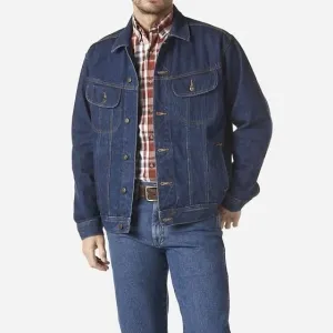 Wrangler Men’s Jean Jacket Rugged Wear Unlined